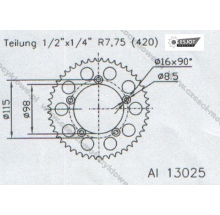 Zębatka tylna ESJOT