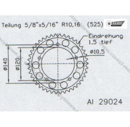 Zębatka tylna ESJOT
