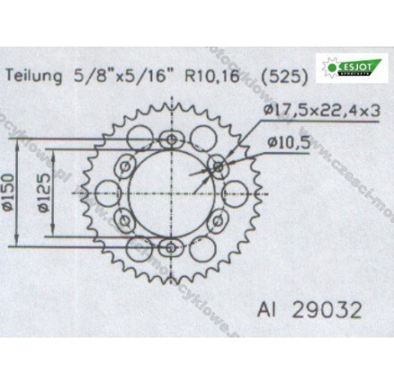 Zębatka tylna ESJOT