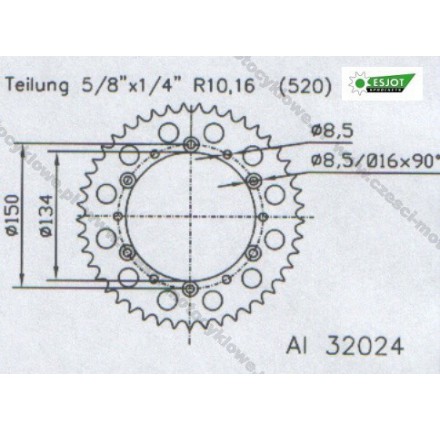 Zębatka tylna ESJOT