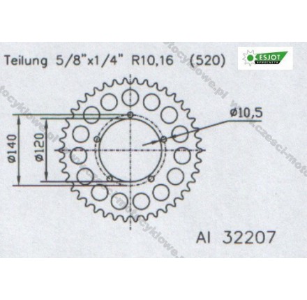 Zębatka tylna ESJOT