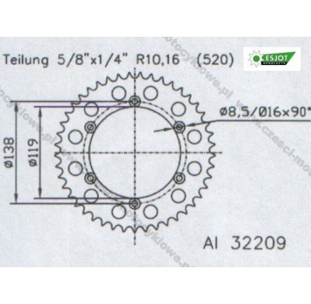 Zębatka tylna ESJOT