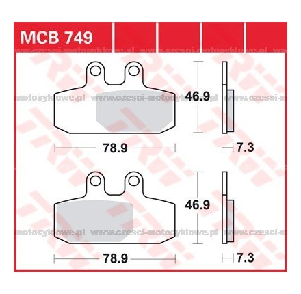Klocki hamulcowe TRW MCB 749 SRM