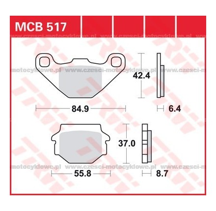 Klocki hamulcowe TRW MCB 517