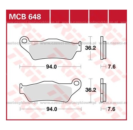 Klocki hamulcowe TRW MCB648SRM