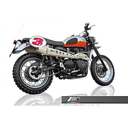 ZARD kompletny system wydechu Triumph Scrambler, 08-14, na wtrysku, wysoko montowany