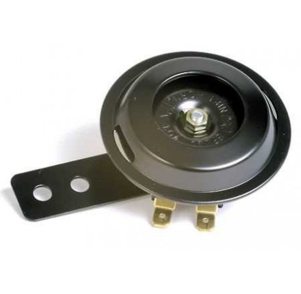 Klakson 12V czarny, średnica 70 mm, 100 dB, czarny, posiada homologację EU