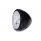 HIGHSIDER 7 cali LED lampa przednia RENO, czarna metalowa obudowa, przezroczyste szkło, boczne mocowanie, posiada homologację E