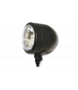 Reflektor czarny, 90 mm, dolne mocowanie, światłą drogowe,  z homologacją EU, żarówki H4 12V 55/60W