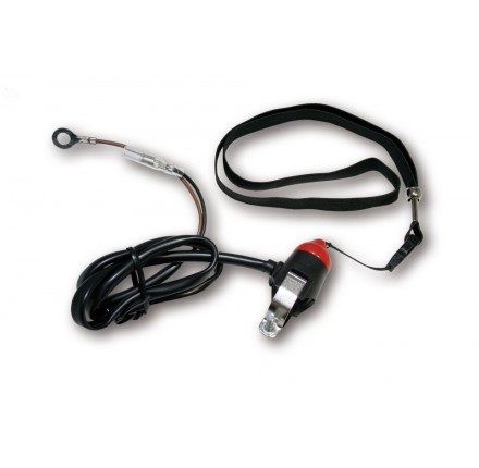 Uniwersalny awaryjny wyłącznik z obwodu typu NO, z zaciskiem na kierownice, wodoodporny.