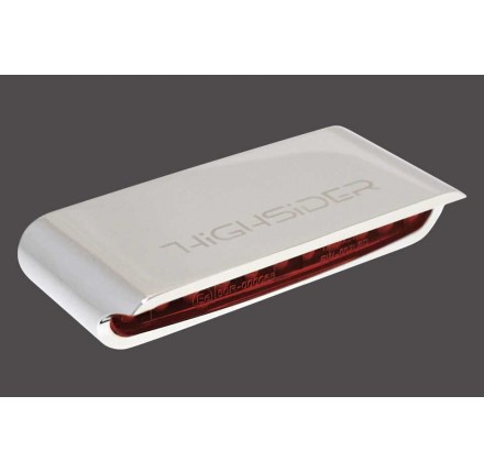 LED światło tylne STRIPE z uniwersalnym mocowaniem aluminiowym, chrom, czerwone szkło, posiada homologację EU