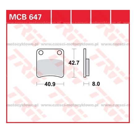 Klocki hamulcowe TRW MCB647