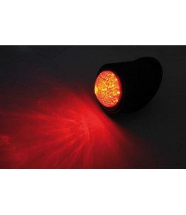 LED światło tylne OLD SCHOOL TYPE1, czarne, czerwone szkło, z homologacją EU