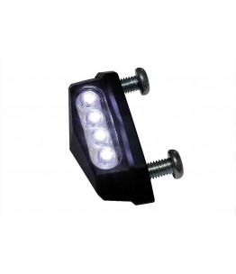 LED-Oświetlenie tablicy rejestracyjnej QUADRO,czarna aluminiowa obudowa, z homologacją EU