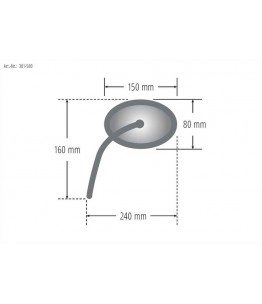 Lusterka LED TOREZZO  na owiewkę metal
