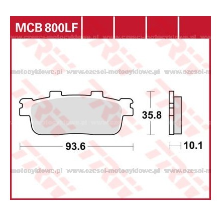 Klocki hamulcowe TRW MCB 800
