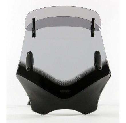 Szyba MRA V-Flow Vario Turystyczna VFVT, pasuje do wielu motocykli, przydymiona, zestaw montażowy o numerze 342-9003, posiada h