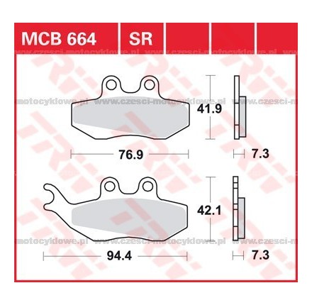 Klocki hamulcowe TRW MCB664SRM