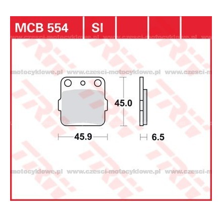 Klocki hamulcowe TRW MCB 554 SI