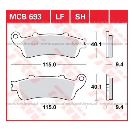 Klocki hamulcowe TRW MCB693SRM