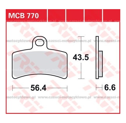 Klocki hamulcowe TRW MCB 770