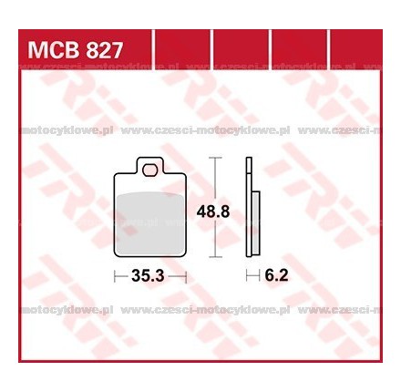 Klocki hamulcowe TRW MCB 827 SRM