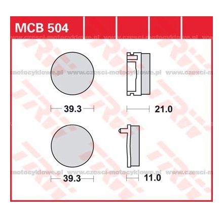 Klocki hamulcowe TRW MCB504