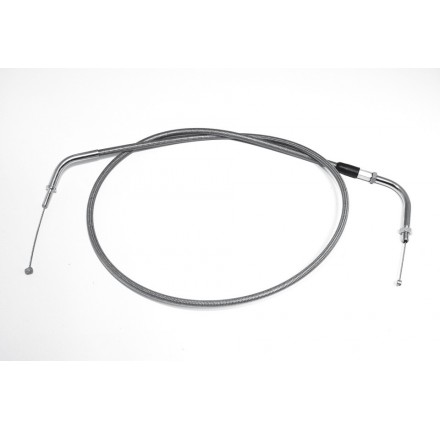 Linka przepustnicy w stalowym oplocie zamykająca, do VN900 Classic, 06-09, przedłużona o 15 cm