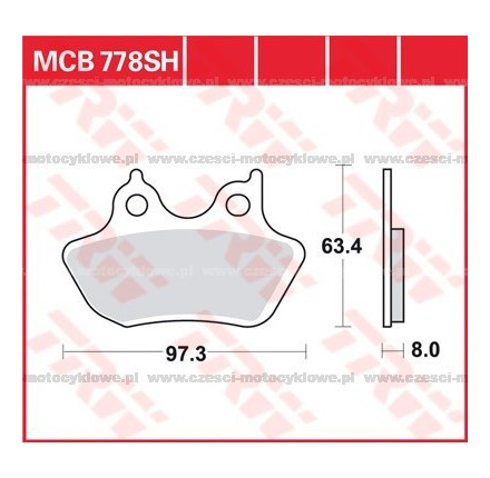 Klocki hamulcowe TRW MCB 778 SH