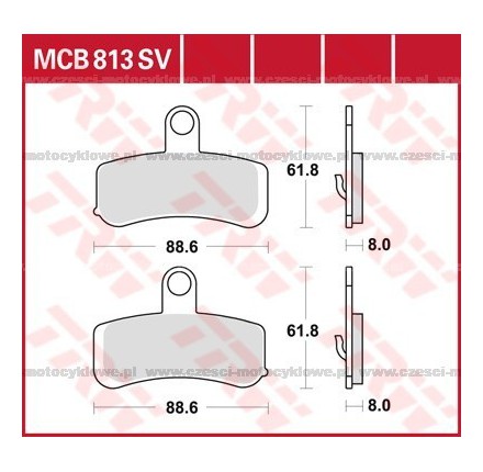 Klocki hamulcowe TRW MCB 813 SV