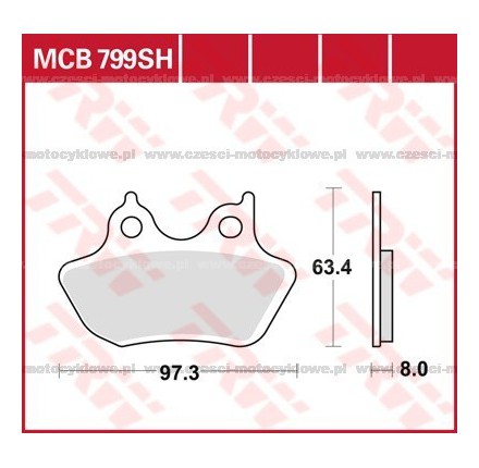 Klocki hamulcowe TRW MCB 799 SH