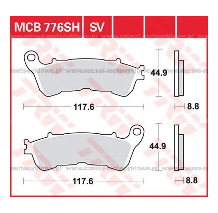 Klocki hamulcowe TRW MCB776SV