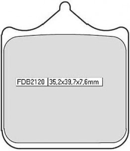 Klocki hamulcowe sintermetalowe Ferodo FDB 2120 ST 4 sztuki w zestawie