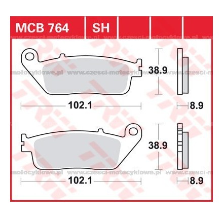 Klocki hamulcowe TRW MCB764SRM