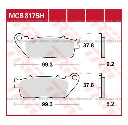 Klocki hamulcowe TRW MCB 817 SH