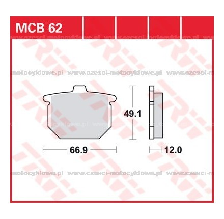 Klocki hamulcowe TRW MCB62