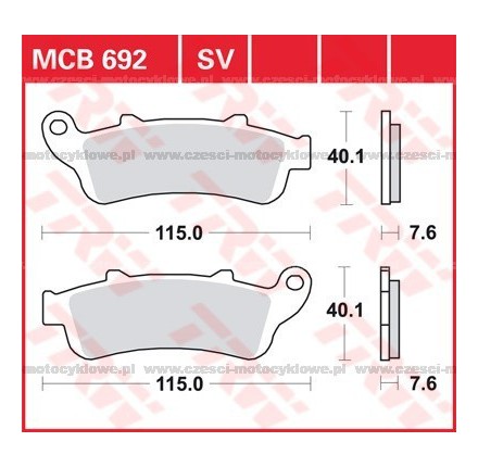 Klocki hamulcowe TRW MCB692