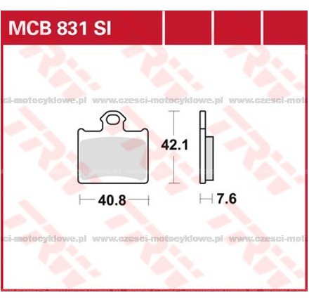 Klocki hamulcowe TRW MCB 831 SI
