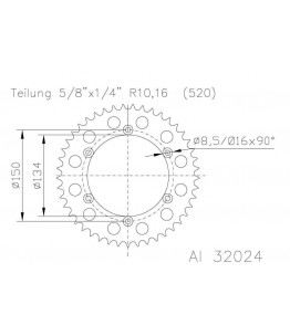 Zębatka aluminiowa, 51 zębów
