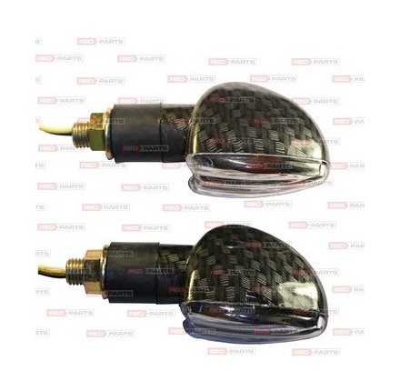 Kierunkowskazy ARROW carbon transparentne krótkie