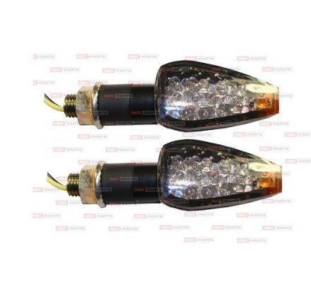 Kierunkowskazy motocyklowe PEAK LED Black krótkie