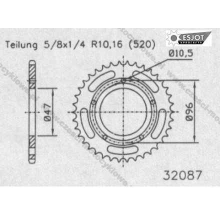 Zębatka tylna ESJOT