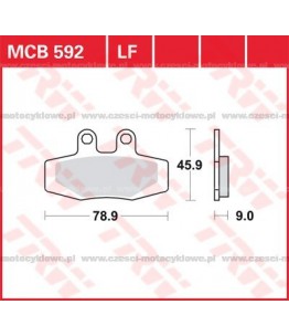 Klocki hamulcowe TRW MCB592