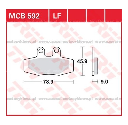 Klocki hamulcowe TRW MCB 592