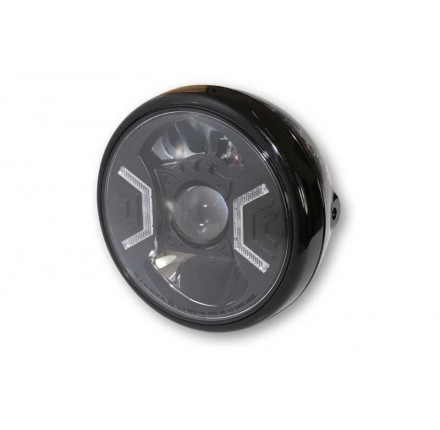HIGHSIDER 7 calowy reflektor LED Reno Typ 2, czarna obudowa