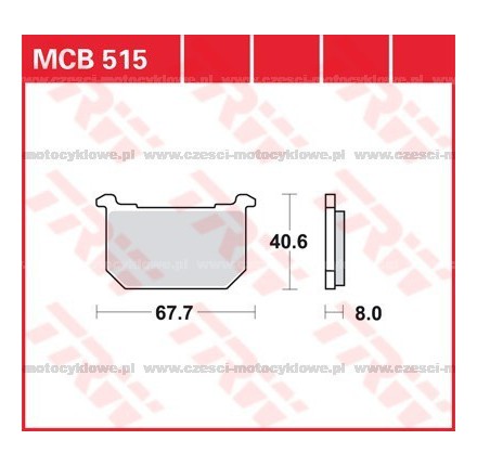 Klocki hamulcowe TRW MCB515