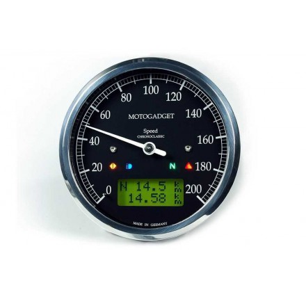 MOTOGADGET Chronoclassic prędkościomierza, zielony wyświetlacz LCD