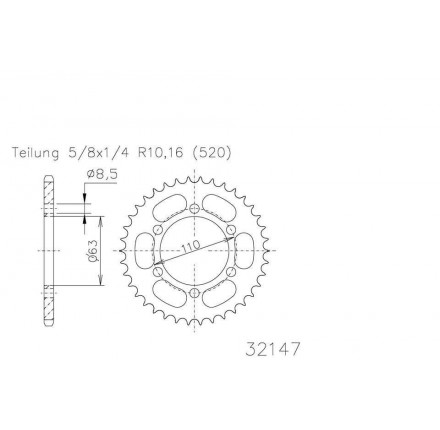 Koło łańcuchowe 45 zębów