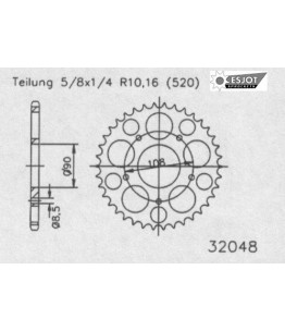 Zestaw napędowy ESJOT do Aprilia 125 Tuareg Freno Disco (1987)