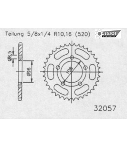 Zestaw napędowy ESJOT do Aprilia 125 Tuareg (86-87)